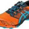Asics Gel-Fuji Trabuco Sky Shoes Men, orange/bleu