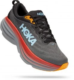 Hoka One One Bondi 8 Running Shoes Men, gris/blanc