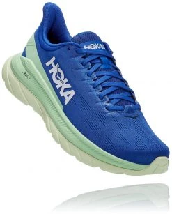 Hoka One One Mach 4 Chaussures Homme, bleu/vert