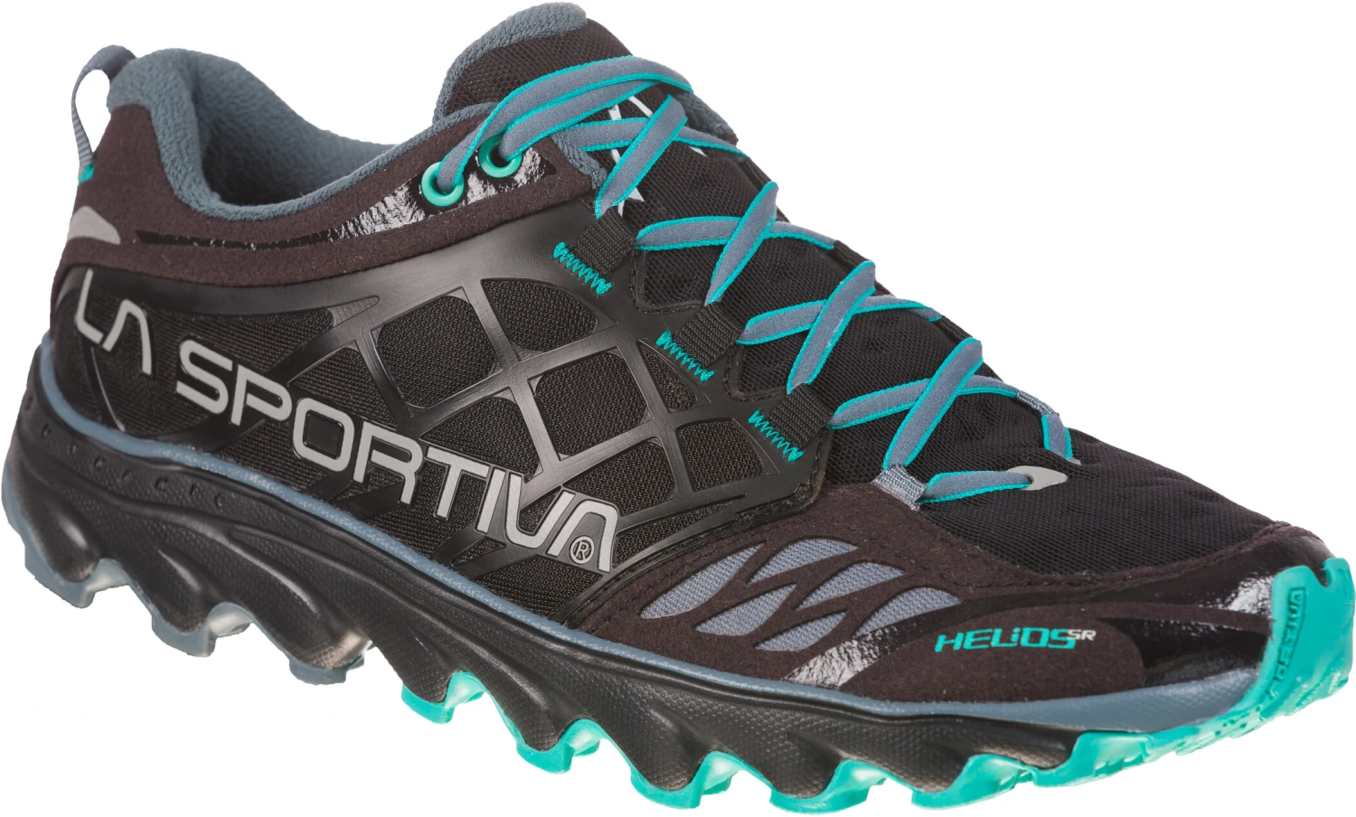 La Sportiva Helios SR Chaussures de trail Femme, noir/turquoise