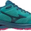 Mizuno Wave Rider TT Chaussures Femme, vert/Bleu pétrole