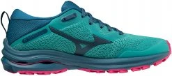 Mizuno Wave Rider TT Chaussures Femme, vert/Bleu pétrole