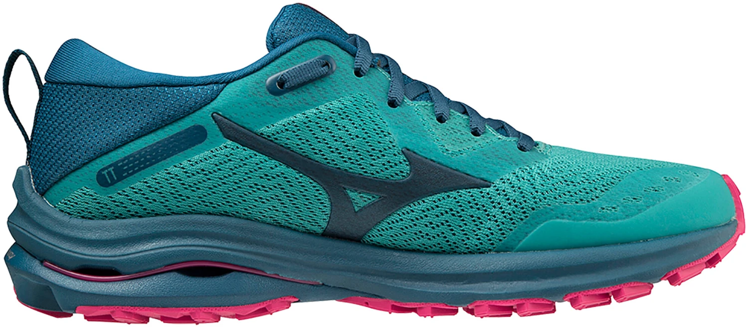 Mizuno Wave Rider TT Chaussures Femme, vert/Bleu pétrole
