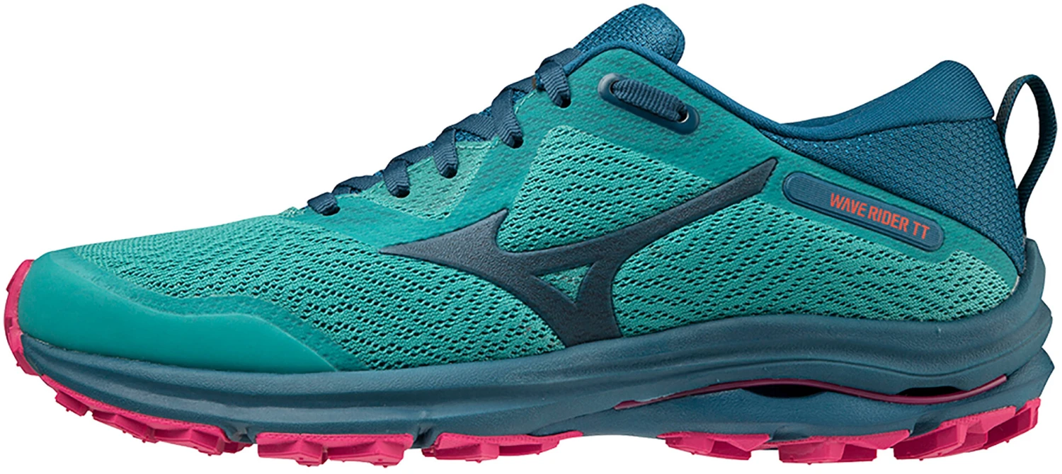 Mizuno Wave Rider TT Chaussures Femme, vert/Bleu pétrole – Image 2
