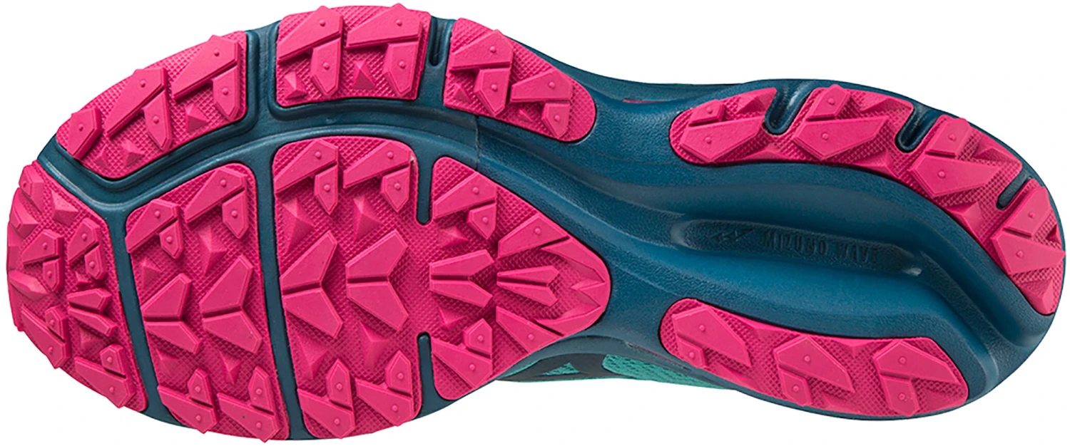 Mizuno Wave Rider TT Chaussures Femme, vert/Bleu pétrole – Image 5